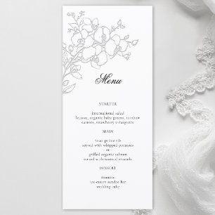 Orchidee Elegante Witte Formele Traditionele Trouw Menu