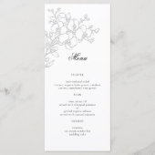 Orchidee Elegante Witte Formele Traditionele Trouw Menu (Voorkant)