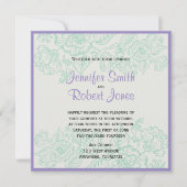 Orchidee en Blauwgroen Bohemiaanse uitnodiging tot (Voorkant)