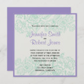 Orchidee en Blauwgroen Bohemiaanse uitnodiging tot (Voorkant / Achterkant)