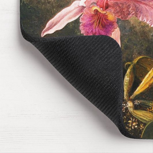 Orchidee en drie Braziliaanse Hummingvogels Muismat (Hoek)