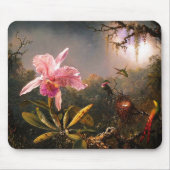 Orchidee en drie Braziliaanse Hummingvogels Muismat (Voorkant)