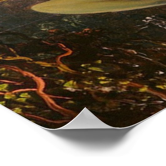 ORCHIDEE EN DRIE KOLIBRIES POSTER (Hoek)