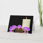 orchidee en kaars voor je denken kaart (Voorkant)