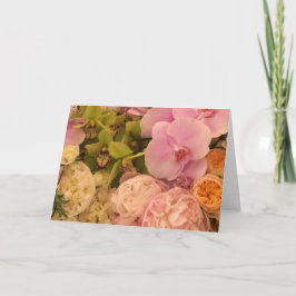 Orchidee en Pioen blanco kaart