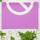 Orchidee en Wit Vredessymbool Theedoek (Gevouwen)