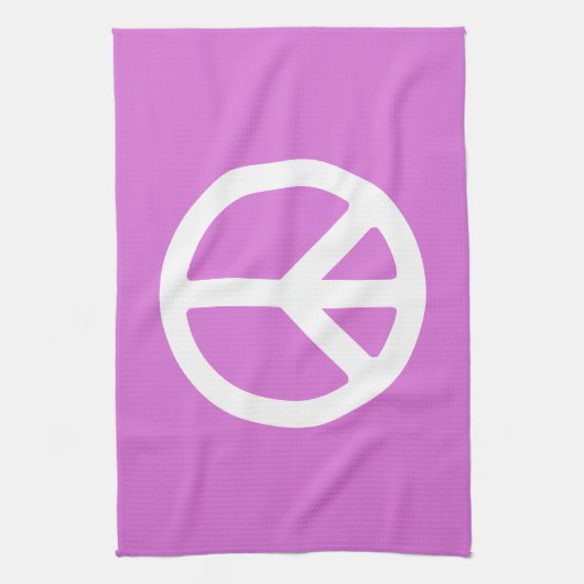 Orchidee en Wit Vredessymbool Theedoek (Verticaal)