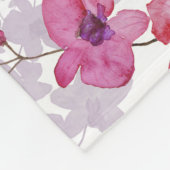 Orchidee: enkelvoudige rode schoonheid. fleece deken (Hoek)