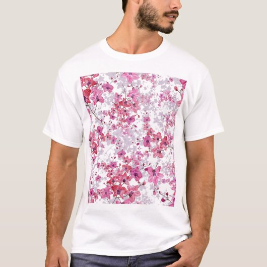 Orchidee: enkelvoudige rode schoonheid. t-shirt (Voorkant)