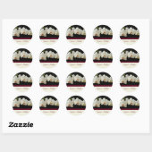 Orchidee Envelope Seal - gepersonaliseerd Ronde Sticker (Vel)
