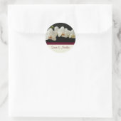 Orchidee Envelope Seal - gepersonaliseerd Ronde Sticker (Tas)