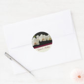 Orchidee Envelope Seal - gepersonaliseerd Ronde Sticker (Envelop)