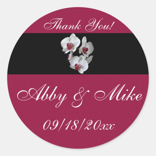 Orchidee Fantasy Ronde Sticker (Voorkant)