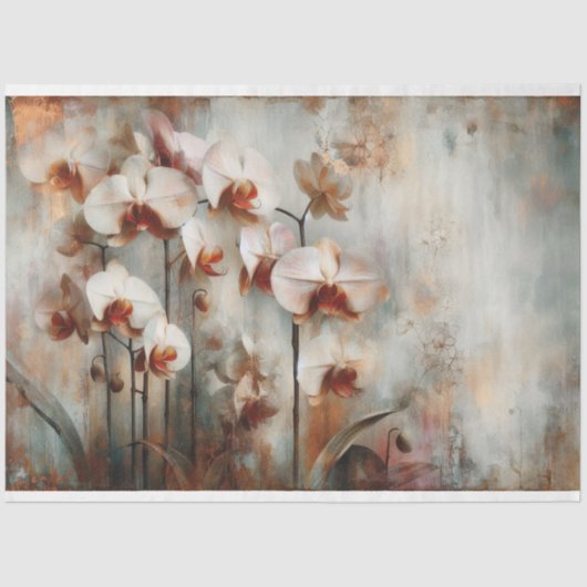 Orchidee Fauna en Flora Decoupage Tissuepapier (Voorkant)