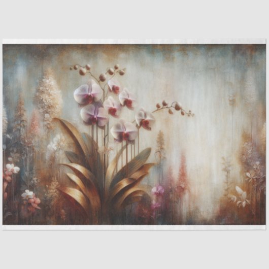 Orchidee Fauna en Flora Decoupage Tissuepapier (Voorkant)