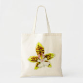 Orchidee fijne, kalkgroene bloemzak tote bag (Voorkant)