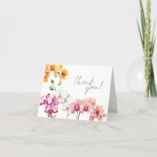 Orchidee Floral Bedankt Card