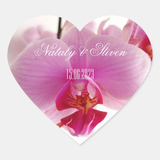 Orchidee flower Classic Round Sticker (Voorkant)