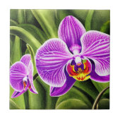 Orchidee Flower Decorative Florence Ceramic Tegels Tegeltje (Voorkant)