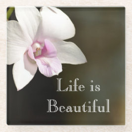 Orchidee Flower Kauai, Hawaï Glazen Onderzetter