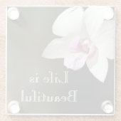 Orchidee Flower Kauai, Hawaï Glazen Onderzetter (Achterkant)