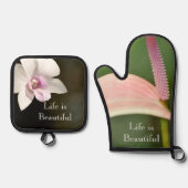 Orchidee Flower Kauai, Hawaï Ovenwant & Pannenlap Set (Voorkant)