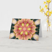 Orchidee Flower Mandala Kaart (Gele Bloem)