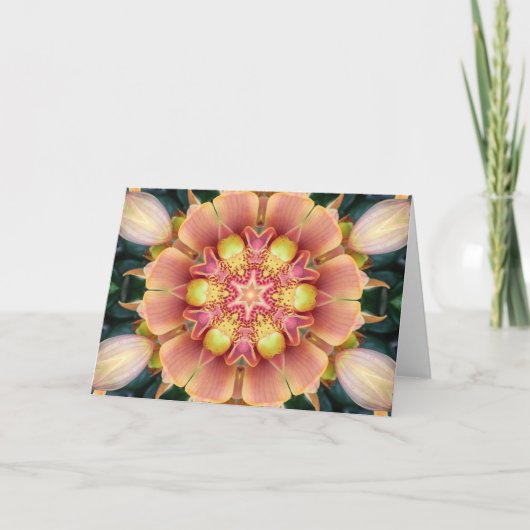 Orchidee Flower Mandala Kaart (Voorkant)