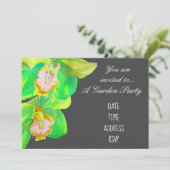 Orchidee flower moderne ontwerptuin kaart (Staand voorkant)