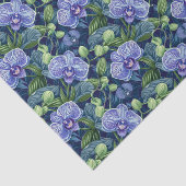 Orchidee Flower Patten Paarse Decoupage Tissuepapier (Detail)