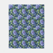 Orchidee Flower Patten Paarse Fleece Deken (Voorkant)