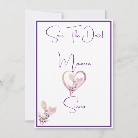 Orchidee Flower Save The Date Wedding Kaart (Achterkant)