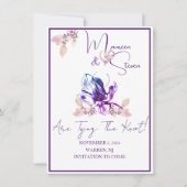Orchidee Flower Save The Date Wedding Kaart (Voorkant)