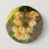 Orchidee Flower Sticker Ronde Button 7,6 Cm (Voorkant)