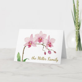Orchidee Flower Waterverf Kaart