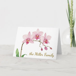 Orchidee Flower Waterverf Kaart