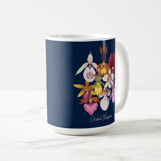  orchidee fluisteraar koffiemok (Voorkant rechts)