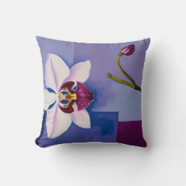 Orchidee fluistert: Witte en Violet tonen op paste Kussen