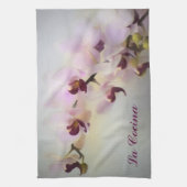 Orchidee foto schilderij keukenhanddoek (Verticaal)