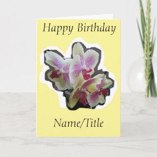 Orchidee fotografie Birthday kaart vrouw vriend na