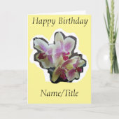 Orchidee fotografie Verjaardagskaart vrouw vriendi Kaart (Voorkant)