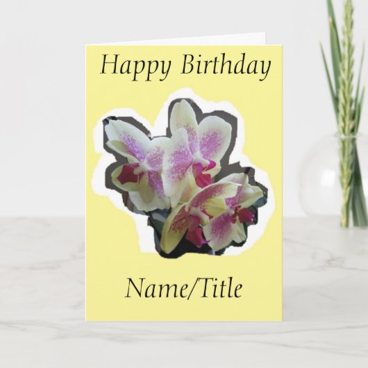 Orchidee fotografie Verjaardagskaart vrouw vriendi Kaart (Voorkant)