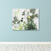 Orchidee Garden Floral Canvas Afdruk (Insitu (Houten vloer))