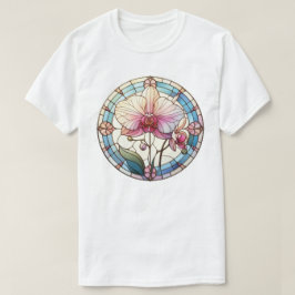 Orchidee Gebrandschilderde Glaskunst T-shirt
