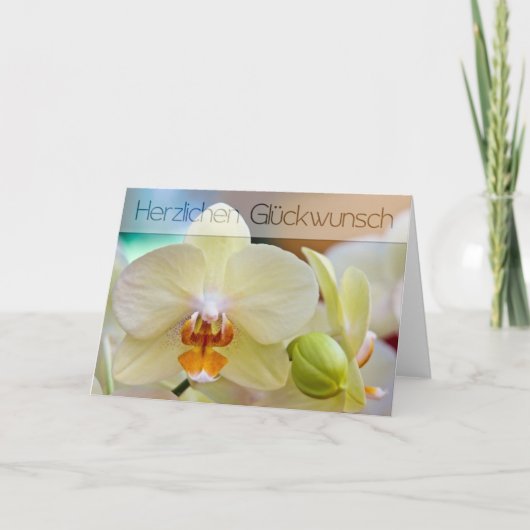Orchidee • Geburtstagskarte Kaart (Voorkant)