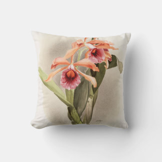 Orchidee geïllustreerd kussen