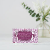 Orchidee geometrische bloemen fluisteren bakken visitekaartje (Staand voorkant)