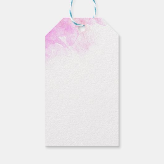 Orchidee gestileerde paarse roze genoemd huwelijks cadeaulabel (Achterkant)