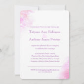 Orchidee gestileerde waterverf paarse roze bruilof kaart (Achterkant)