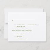 Orchidee groen ecru modern bruiloft reageren react kaart (Achterkant)